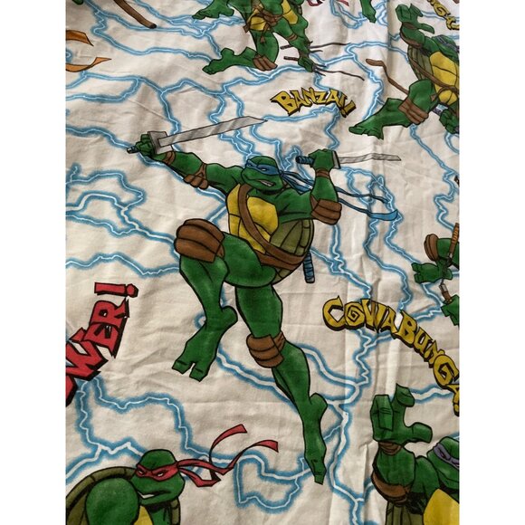 Teenage Mutant Ninja Turtles Twin Flat Sheet 2004 Mirage Studios Cutter Crafters - Picture 8 of 11
